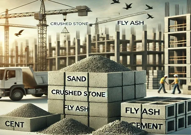 कंक्रीट ईंटहरू कुन सामग्रीबाट बनेका छन्?